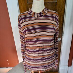 Wrangler Retro Stripe Mock Neck